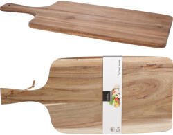Koopman Tocător lemn de acacia Koopman, maro, 55x25x1.6 cm, cu mâner Tocator