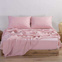 Nef Nef Homeware Cearceaf pat Queen Size fără elastic 240x270 cm bumbac 2 persoane Nef-Nef Basic roz