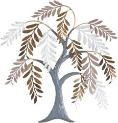 Eurolamp Decorațiune metalică de perete copac, auriu, argintiu și gri, Eurolamp, 70 cm