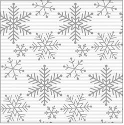 Ambiente Șervețele de masă din hârtie 33x33 cm Falling Crystals Ambiente argintiu, 20 buc