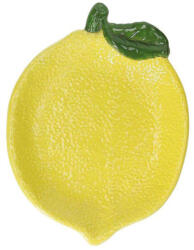 Tognana Platou servire aperitive, stoneware Tognana Lemon Garden, oval galben 21x16 cm Tava