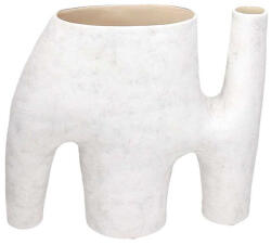 Andrea Fontebasso Vază decorativă din ceramică Elefant Andrea Fontebasso Ice Collection, alb, 31x11 cm, H29 cm