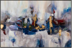 Imageland Tablou canvas cu ramă 100x150 cm, abstract cu folie metalică, Imageland Dream Of Clouds