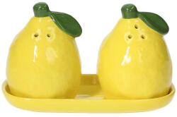 Tognana Set solniță și piperniță ceramică Tognana Lemon Garden, model lămâie, galben, 15x7 cm Solnita condimente