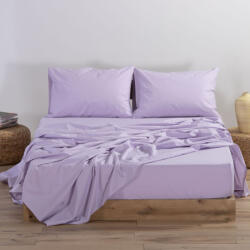 Nef Nef Homeware Cearceaf pat cu elastic 160x200 cm bumbac, Nef-Nef Basic Line lavandă, 2 persoane