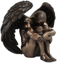 Italfama Statueta Italfama Inger Masculin Asezat bronz inchis, H14 cm