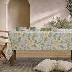 Nef Nef Homeware Față de masă dreptunghiulară Nef Nef Opalyn din bumbac, 140x180 cm, verde cu imprimeu floral Fata de masa