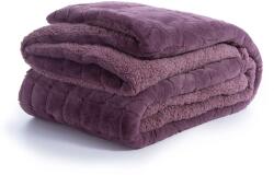 Nef Nef Homeware Pătură pat dublu 240 x 220 cm, poliester cu sherpa, 2 persoane, Nef Nef District, mov Patura