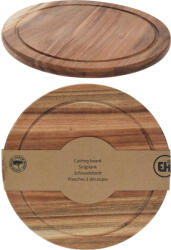 Koopman Tocător rotund lemn acacia Koopman maro, 30x30x1.6 cm Tocator