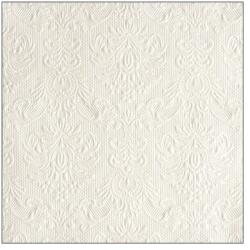 Ambiente Șervețele de masă hârtie 33x33 cm Elegance pearl white Ambiente, 3 straturi, 15 buc