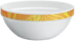 Bormioli Rocco Bol servire masă din sticlă opal 17 cm, 1060 ml, decor ocru, Bormioli Rocco Natura Ocra Careware Castron