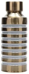 Eurolamp Vază decorativă metalică Eurolamp, auriu cu dungi gri, H39 cm