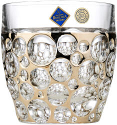 Bohemia Jihlava 1845 Set 6 pahare cristal Bohemia Lisboa 300 ml transparent-auriu Pahar