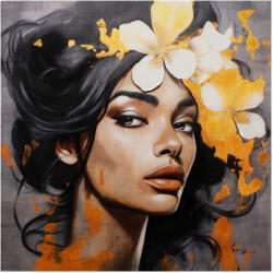 Imageland Tablou canvas cu ramă 100x100 cm, portret feminin, Imageland Look At Me!