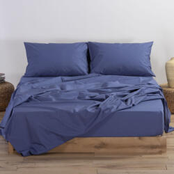 Nef Nef Homeware Cearceaf pat cu elastic 160x200+30 cm bumbac Nef-Nef Basic Line indigo