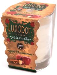 Luxodor Lumânare parfumată măr și scorțișoară, în pahar de sticlă, Christmas Line, Luxodor Candles, 100 g