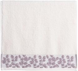 Nef Nef Homeware Prosop de față Odete 50x90 cm, 100% bumbac, Nef-Nef, ecru cu bordură mov Prosop