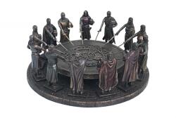 Italfama Statueta Italfama Cavalerii Mesei Rotunde bronz antichizat, H12 cm