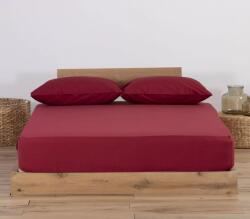 Nef Nef Homeware Husă protecție saltea Cotton Double Jersey 160x200+30 cm, 100% bumbac cu elastic, Nef-Nef, bordeaux