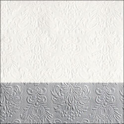 Ambiente Șervețele de masă hârtie 33x33 cm Ambiente Elegance Dip silver, argintiu, 15 buc