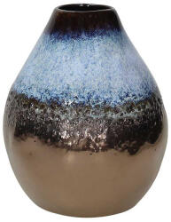 Andrea Fontebasso Vază decorativă din ceramică Andrea Fontebasso Enigma, albastru-bronz, H21 cm