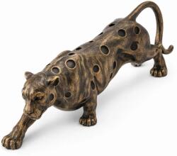 Deco Dekoratif Statueta pantera handmade bronz cu decupaje, 33 cm