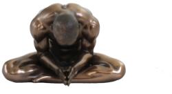 Italfama Statueta Italfama Barbat Meditand bronz lucios, H9 cm