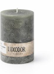 Luxodor Lumânare decorativă cilindrică din parafină, colecția Rustic, Luxodor, 7x10 cm, verde