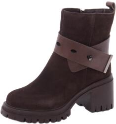 Feeling Ghete dama din piele naturala intoarsa, Feeling ZPH170-Q2831-5, maro coffee