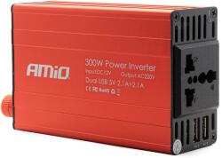 AMiO Convertor de tensiune 12V -> 220V, 300W/600W, 2 x USB 5V (AVX-AM02470) - mobiplaza