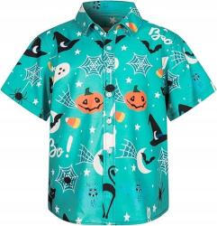  Fiú Halloween rövid ujjú ing 9-10 éves méret (MOHEZ)