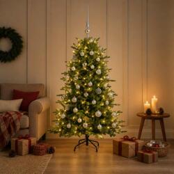  Brad de Crăciun artificial cu glob 120 cm 150 LED-uri Alb cald (3465981-3465981)