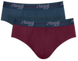 Sloggi Start Midi Boxeri pentru bărbați Bordeaux/antracit 2Pack 10206949-0033 (10206949-0033)