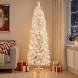  Copac Artificial Slăb de Crăciun 210 cm 300 LED-uri Alb cald (3461038-3461038)