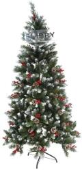 Flippy Brad Artificial de Craciun, Flippy, Sectionat pentru Perete Colt, 1.50 m inaltime, Verde, Decorat, Diametru Inferior 83 cm, Interior Exterior