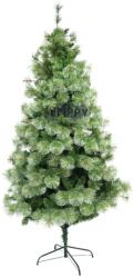 Flippy Brad artificial de Craciun tip pin, pentru interior exterior, inaltime 150 cm, diametru 92 cm, 400 ramuri, Flippy, verde, suport metalic inclus