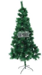 Flippy Brad artificial de Craciun tip pin, inaltime 180 cm, 260 ramuri cu ace 3D 12 cm, Flippy, verde, suport metalic inclus