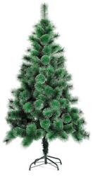 Flippy Brad artificial de Craciun tip pin nins, pentru interior exterior, inaltime 150 cm, Flippy, verde, suport metalic inclus