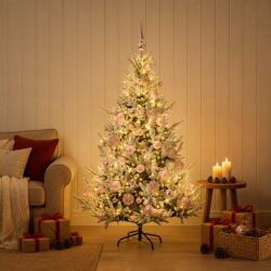  Brad de Crăciun artificial cu glob 120 cm 150 LED-uri Alb cald (3465783-3465783)