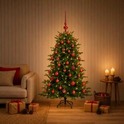  Brad de Crăciun artificial cu glob 120 cm 150 LED-uri Alb cald (3465885-3465885)