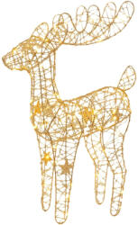MagicHome Decorațiune de Crăciun, MagicHome Vianoce, ren iluminat, înălțime: 50 cm, 75 LED, alb cald, pe baterii (3 x AA), interior/exterior