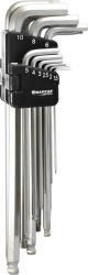  DRAKKAR extra hosszú imbusz- és Torx L-kulcskészlet, 1, 5-10 mm/T10-T50, 18 db (68442) (SOD-68442)