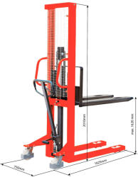  DRAKKAR kézi hidraulikus magasemelő, 500 kg, 1, 6 m (13122) (SOD-13122)