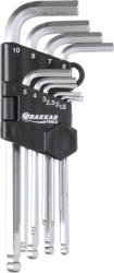  DRAKKAR hosszú imbuszkulcskészlet, 1, 5-10 mm, 10 db (10764) (SOD-10764)