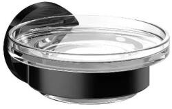 emco Round săpunieră perete negru-transparent 433013300 (433013300)