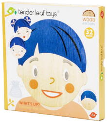 Tender Leaf Cap de jucarie asamblabila, din lemn premium - Whats Up - 32 piese - Tender Leaf Toys, Varsta 3+ ani, Multicolor (TL8607)