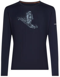 Icebreaker Men Merino 200 Oasis LS Crewe SkiingYeti férfi funkcionális póló L / sötétkék