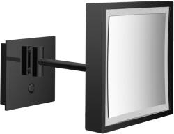 Emco Pure (LED) kozmetikai tükör 20.3x20.3 cm négyzet alakú világítással fekete 109413309 (109413309)