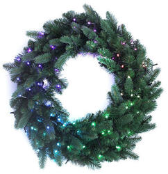Twinkly Karácsonyi ajtódísz és okos izzó, 50db LED, RGBW+fehérszín, programozható, Twinkly (TWR050SPP_BEU)