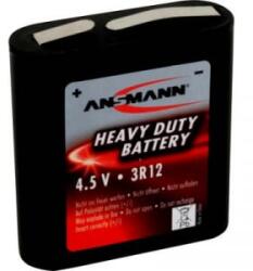 ANSMANN 4, 5V-os laposelem, cink-szén, 1700 mAh, Ansmann 3R12, 3LR12, 1203, V4912, MN1203, 312G, LR12, 4, 5 V Block (5013091)